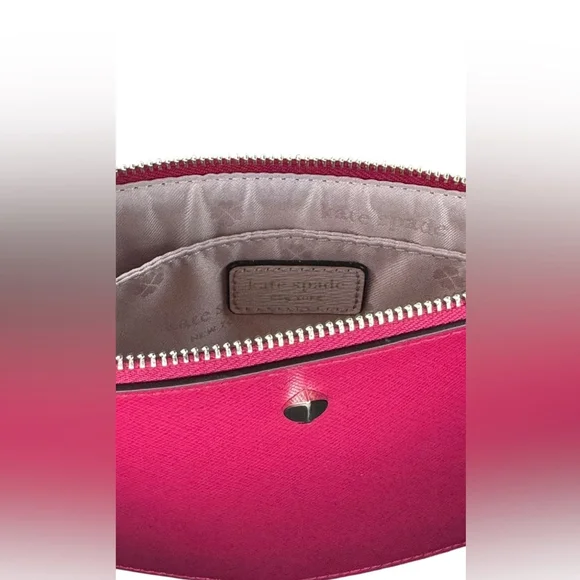 kate spade Bags Kate Spade New York Mila Cerise Redpink Saffiano Leather Wristlet Pouch Poshmark